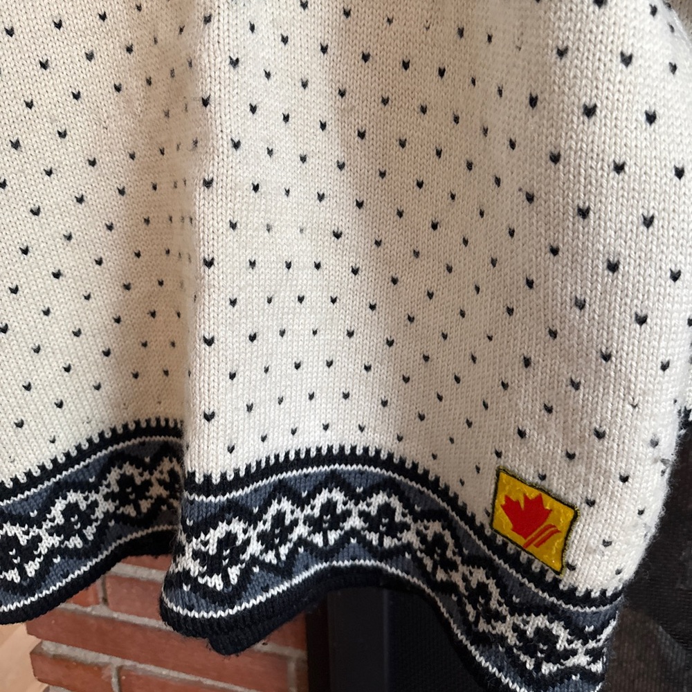 Dale of Norway Black and White Zip Up Sweater - Picture 3 of 10